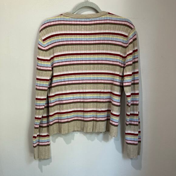 Tommy Hilfiger Striped Sweater Y2K Vintage Retro Coastal Prep Style XL - Picture 2 of 7